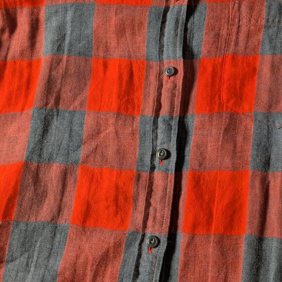Like New, J. Crew Boy Shirt in Fiery Sunset Buffalo Plaid, 99% Cotton, Size 12 - Picture 5 of 11